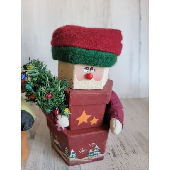 Unique Vintage Santa Claus reindeer 3 compartment gift box set - Picture 5 of 12